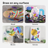 ARTISTRO 8 Metallic Jumbo Markers, Water-Resistant Ink, Quick-Drying, Non-Toxic, 15mm Jumbo Nylon Nibs, Can Be Used on Almost Any Surface ARTISTRO