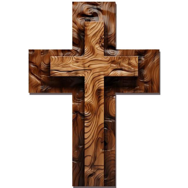 Wooden Cross Unfinished Wood Crosses Tabletop Cross Sign Wood Wall Hanging Cross Rustic Cross Wall Decor - WoodArtSupply