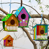 Kisston 96 Pcs Wooden Bird House Kits for Kids Christmas Crafts Bird House for Children to Build DIY Birdhouse in 6 Shapes and Stereoscopic Butterfly Kisston
