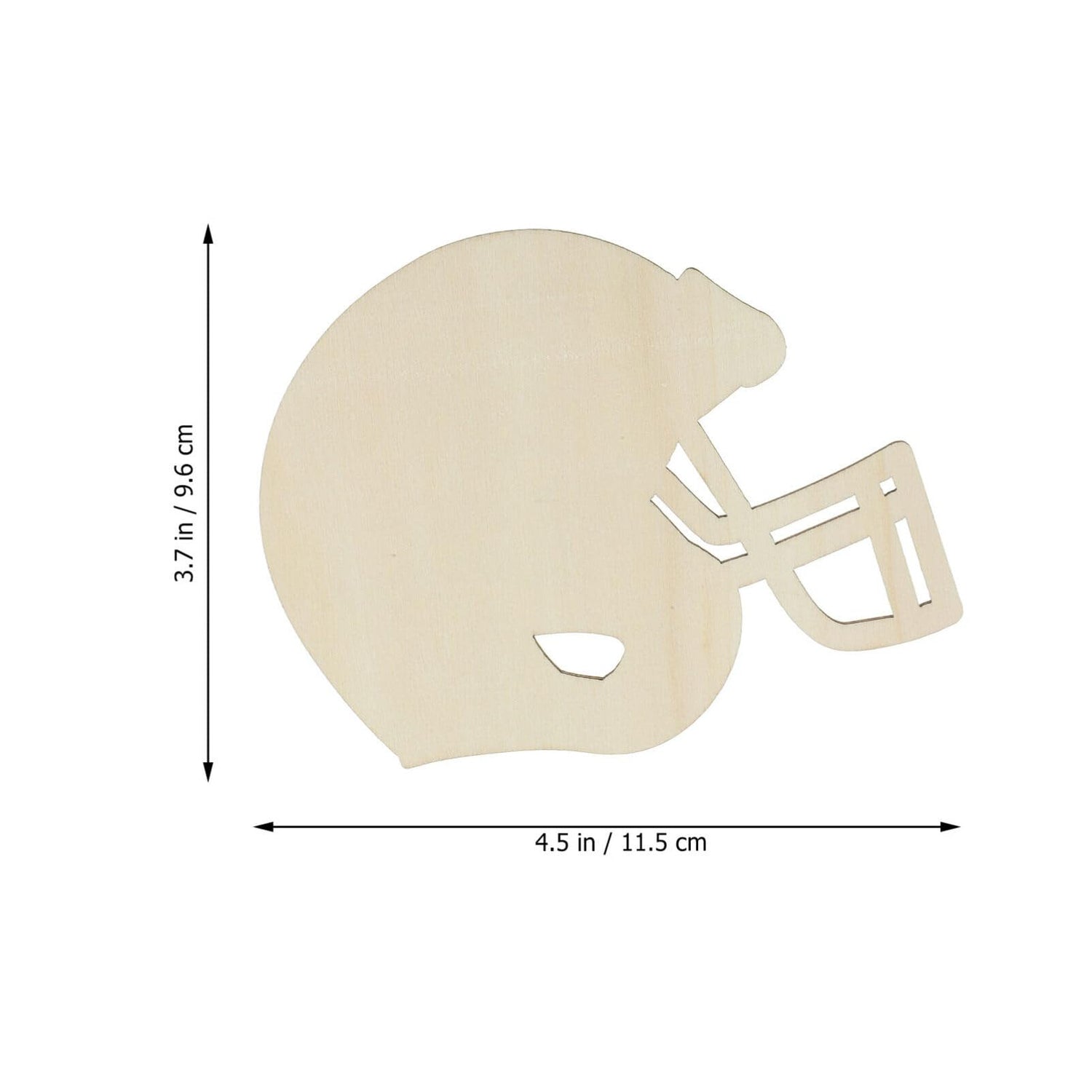 VILLCASE 20pcs Helmet Unfinished Wood Football Hockey Helmet Shaped Wood Slices Helmet Wooden Ornaments for Crafts Painting Door Sign Wedding Home VILLCASE