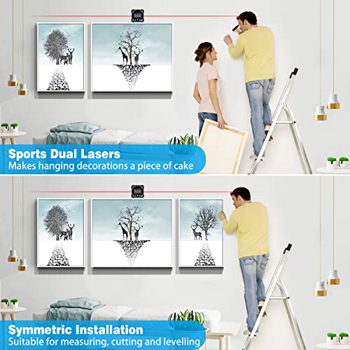 Digital Angle Finder with Electronic Laser - 4-side Strong Magnetic Angle Gauge, Cube Inclinometer with Backlight, Table Saw Miter Protractor,