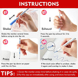 Shuttle Art 28 Pack Double Line Outline Markers, 14 Silver and 14 Gold Colors Squiggles Shimmer Markers Set, Self Outline Metallic Marker Pens for Shuttle Art