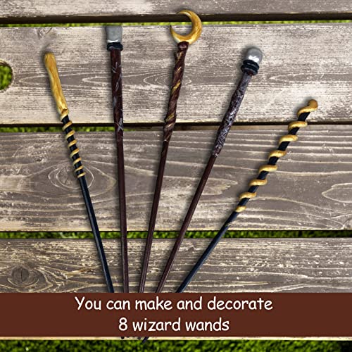 Magic Wand Making Kit for Kids Adults DIY Craft Set Wizard Birthday Party Supplies Make Your Own Wands 24-Piece Maikoi