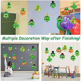 chiazllta 36 Packs St. Patrick's Day Craft Kits DIY Shamrock Art Craft for Preschool Kids, St. Patrick’s Day Make Your Own Shamrock Paper Craft Set chiazllta