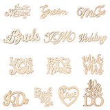 OLYCRAFT 130pcs Wooden Word Cutouts Wood Word Signs Unfinished Wood Cutouts for Arts Crafts DIY Decoration OLYCRAFT