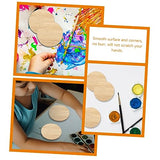 Tofficu 10pcs Round Bamboo Practical Unfinished Circle Bamboo Slices Durable Unfinished Circle Unfinished Bamboo Chips Unfinished Round Chips Tofficu