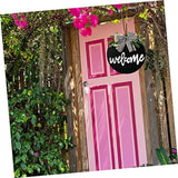 BESPORTBLE 5pcs Wooden Blank Hanging Tag Unfinished Wood Cutout Wooden Log Slices Wooden Rounds Board DIY Wooden Door Plaque Xmas Wall Plaque Tree BESPORTBLE