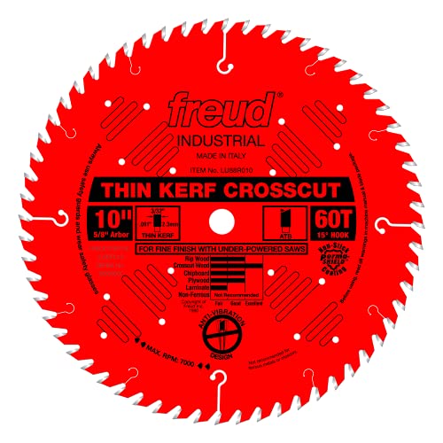 Freud LU88R010: 10" Thin Kerf Fine Finish Crosscut Blade - WoodArtSupply