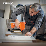KAMSIN #ST64 14 Gauge Heavy Duty Pneumatic Concrete T Nailer Kit with 400 PCS Concrete T Nails, 1-Inch to 2-1/2-Inch Leg Air Power Concrete Nails Gun - WoodArtSupply