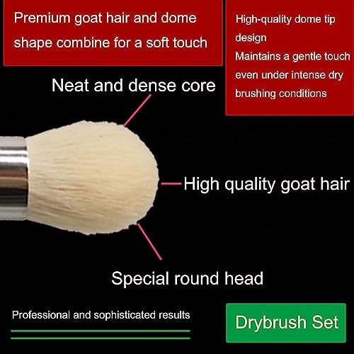 Sdanart Drybrush Set Hobby Drybrush Paint Brush,Detail Paint Brush Set,3 pcs Professional Art and Advanced Acrylic Paint Brushes for - WoodArtSupply