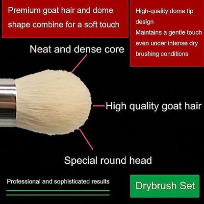 Sdanart Drybrush Set Hobby Drybrush Paint Brush,Detail Paint Brush Set,3 pcs Professional Art and Advanced Acrylic Paint Brushes for - WoodArtSupply