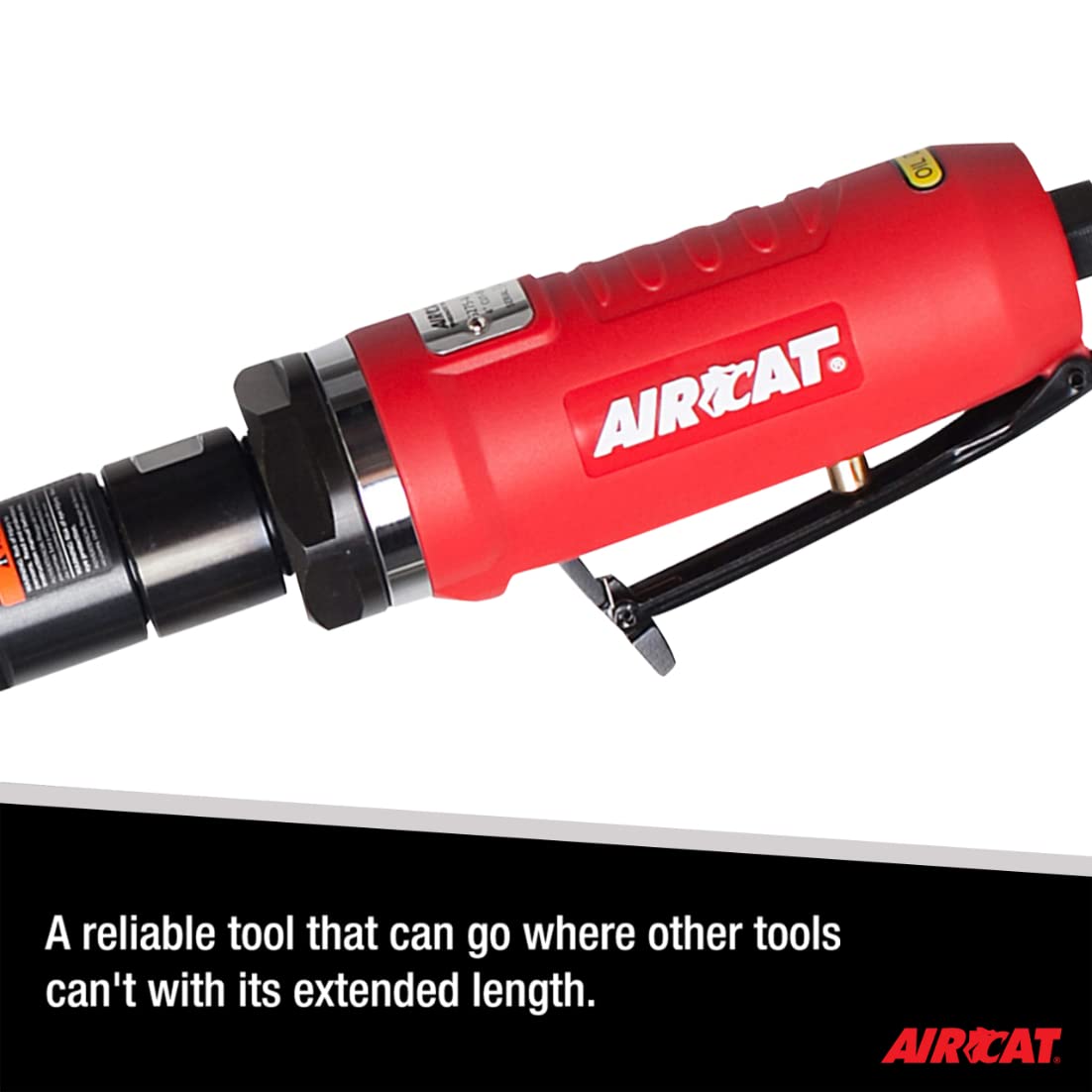AIRCAT Pneumatic Tools 6275-A 1.0 HP 4-Inch Extended Inside Cut-Off Tool with Spindle Lock 14,000 RPM AIRCAT