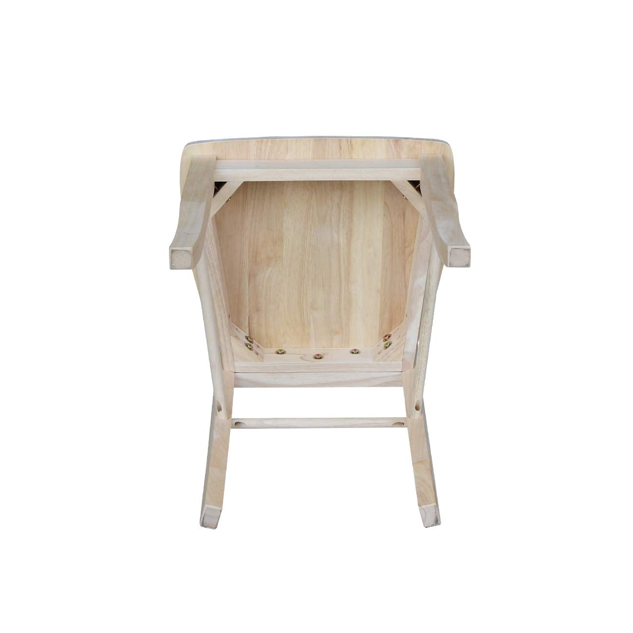 International Concepts Set of Two Madrid Chairs, Wood, Unfinished IC International Concepts