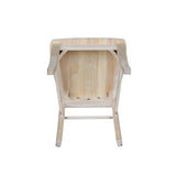 International Concepts Set of Two Madrid Chairs, Wood, Unfinished IC International Concepts