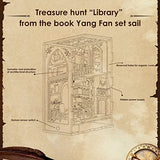 3D Wooden Puzzle Bookends, DIY Book Nook Kit, Magic Book House Model Building Kit Insert Decor with Sensor Light, Stand Bookshelf for Home Decorative Tzgsonp