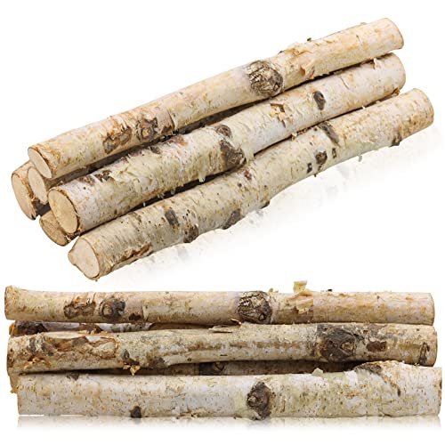 Uplama 6Pack Small Birch Logs for Fireplace Unfinished Wood Crafts DIY Home Decorative Burning,Fireplace Log Set (0.78''-1.18'' Dia. x 12" Long) - WoodArtSupply