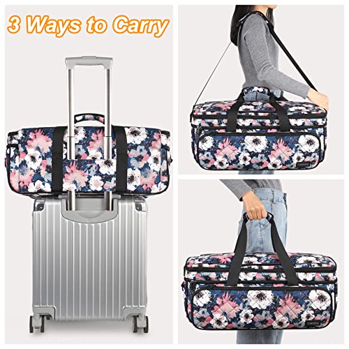 Double-Layer Carrying Case for Cricut Maker 3, Maker, Explore Air 2, Explore 3, Die Cut Machine, Water Resistant Carrying Bag with Cutting Mat - WoodArtSupply