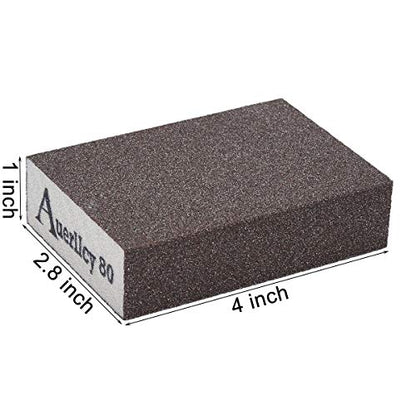 Sanding Sponge, Auerllcy Coarse/Medium/Fine/Superfine 4 Different Specifications Sanding Blocks Assortment,Washable and Reusable.