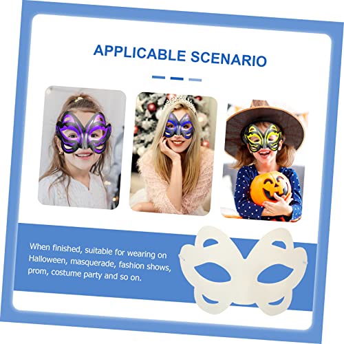NOLITOY 50 Pcs Diy Hand Painted Mask Therian Mask Cosplay Blank Mask Kids Unfinished Masks Paintable Half Masks Blank Masks to Decorate Party Masks NOLITOY