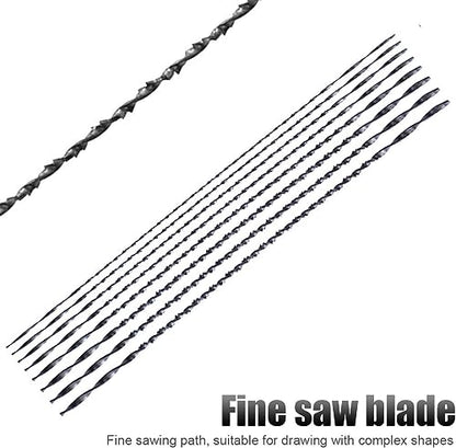 Coping Saw Heavy Duty Metal Woodworking Hand Saw Fast Cutting Non-slip Hacksaw,8 Pieces Scroll Saw Blades with Spiral Teeth, For Woodworking Jewelry - WoodArtSupply