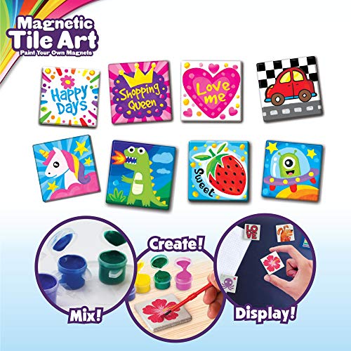 Creative Kids Magnetic Mini Tile Art - Make Your Own 10 Fridge Magnets - WoodArtSupply