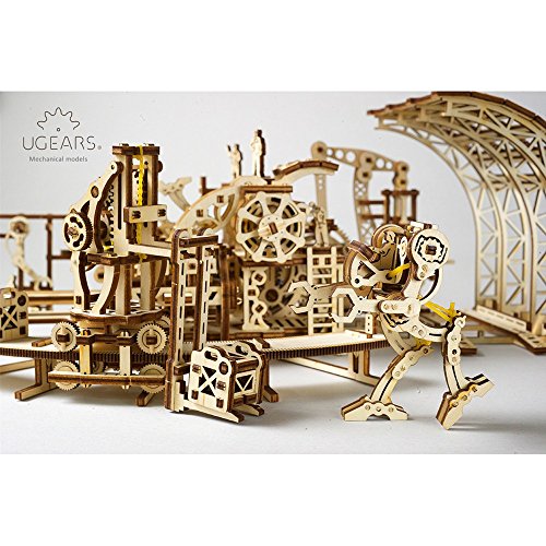 S.T.E.A.M. Line Toys UGears Mechanical Models 3-D Wooden Puzzle - Mechanical Robot Factory UGEARS