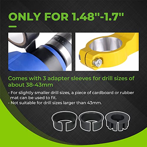 POWLAB Upgrade Floor Drill Press Stand Table with Rotary Tool, 90° Rotating Fixed Frame, Clamp for Hand Drill Benchtop Drilling Collet,Table Drill POWLAB