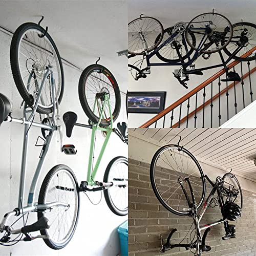 Menecor 12PCS Heavy Duty Bike Storage Hooks Bicycle Wall Mounted Hooks Large Screw Hooks for Wall,Ceiling Menecor