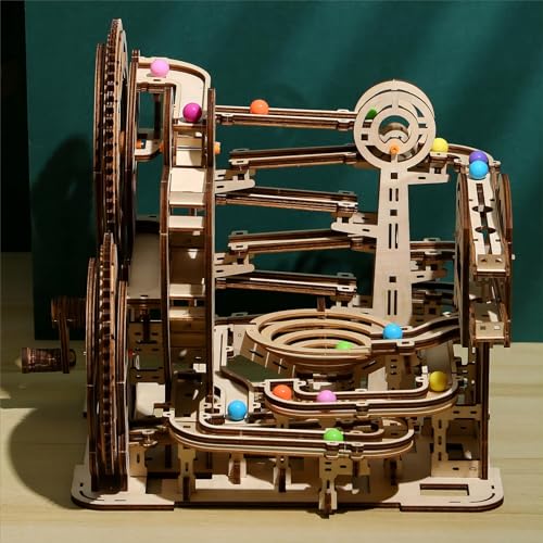 bennama 3D Wooden Puzzles Marble Run Set - Space Labyrinth Mechanical Model Kits with Motor, Brainteaser and Puzzle for Christmas/Birthday,Gifts for bennama