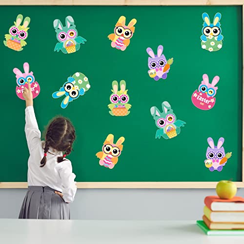 30 PCS Easter Paper Craft Kits Kids DIY Owl Art Craft Make Your Own Easter Owl Bulk Set for Home Classroom Game Activities Party - WoodArtSupply