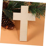 SEWACC 36Pcs Wooden Crosses for Crafts Wooden Cross Charm Small Wooden Crosses Unfinished Wood Cross Rustic Wooden Cross Jesus Wooden Cross Mini SEWACC