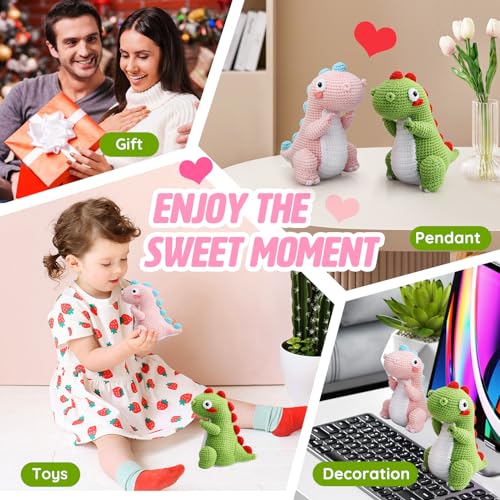 Blyrbnom Crochet Kit for Beginners Adults,Crochet Starter kit with Video Tutorials,Crochet Hook for Beginners Kids to Crochet Animal Kit,Knitting Blyrbnom