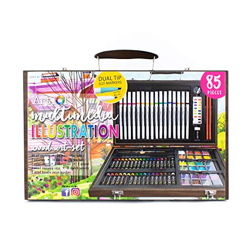 Art 101 Multimedia Illustration Art Set, Assorted Colors, 85 Pieces (53085) Art 101 USA
