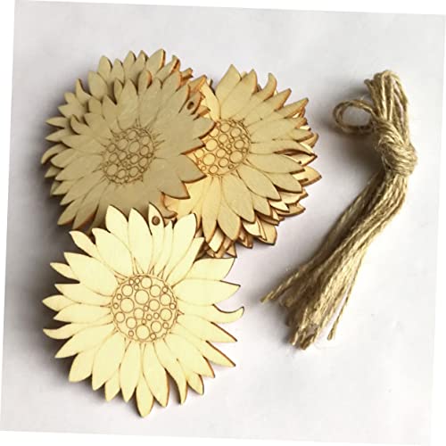 TOPPERFUN 10pcs Log Slices Wood Ornaments Wood Cutouts to Paint Wood DIY Crafts Wood Cutout Shapes Unfinished Wood Slice Wood Cutouts for Crafts TOPPERFUN