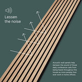 SLATPANEL Two Acoustic Wood Wall Veneer Slat Panels - Natural Oak | 94.49” x 12.6” Each | Soundproof Paneling | Wall Panels for Interior Wall Decor Slatpanel
