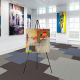 REALWAY 63" Folding Easel Stand for Display,Adjustable Floor Poster Easel for Arts,Pictures,Paintings,Telescoping Black Metal Easel Fit for Signs at REALWAY