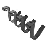 FLEXIMOUNTS 4-Pack Add-On Storage Rail Hook Accessory for Garage Ceiling Storage Rack and Wall Shelving, Black FLEXIMOUNTS