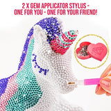 GirlZone Bling Up Unicorn Money Bank Gem Art Kit, Create Diamond Art for Kids with Over 4000 Gems and 2 Stylus for Diamond Painting Kids, Creative GirlZone