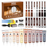 Wood Furniture Repair Kit- Set of 41 Laminate Vinyl Floor Repair Kit Wood Fillers,Floor Scratch Repair, Touch Up Markers, Restore Hardwood Scratches, NYBQ