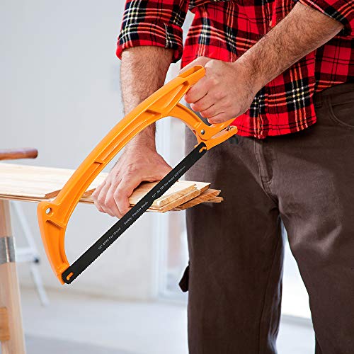 BEETRO Hacksaw Frame Set, 12’’ Hacksaw Frame, 6’’ Hacksaw Frame and 10'' Mini Hacksaw, Including Six Extra Blades, Handsaw for Metal, Wood, PVC Pipes BEETRO