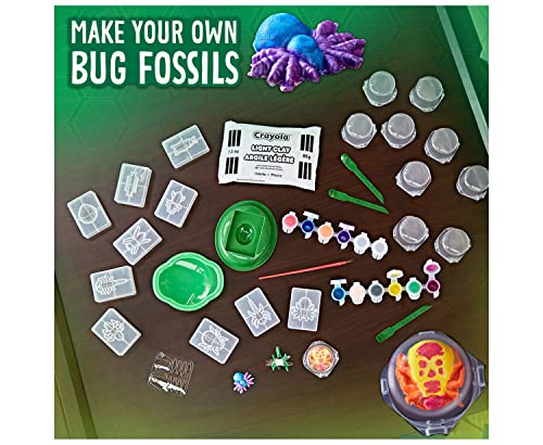 Crayola Metallic Clay Art Kit with Paints, Fossil Molds, Gift for Kids, Ages 7, 8, 9, 10 Crayola