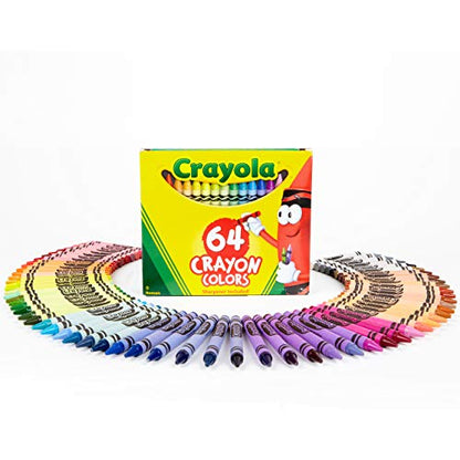 Crayola Crayons, Crayon Box with Sharpener, 64 ct - WoodArtSupply