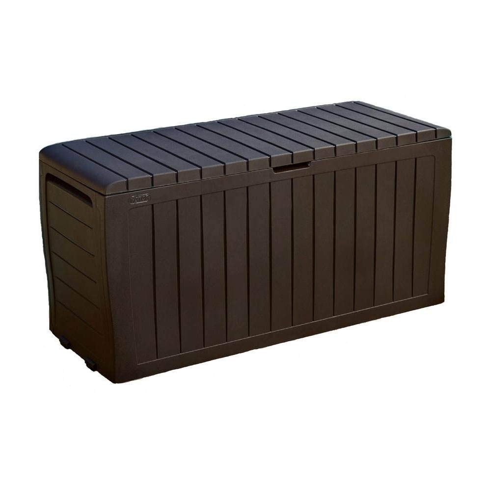 Keter Marvel Plus 71 Gallon Resin Deck Box-Organization and Storage for Patio Furniture Outdoor Cushions, Throw Pillows, Garden Tools and Pool Toys, - WoodArtSupply