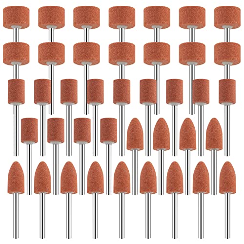 Sanding Bits for Dremel Rotary Tool, Grinding Stone Sanding Drill Bits with 1/8" Shank, Aluminium Oxide Tough Enough to Metal Rust FOTYBEI