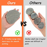 12 Pcs Extra Large Rocks for Painting, 4-5 Inch River Rocks Painting Stones Smooth Flat Rocks with 12PCS Paint Brushes for Painting, Natural Rocks to WhistenFla