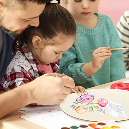 Whaline 18 Inch Wood Circles for Crafts 10Pcs Valentine Unfinished Round Wooden Discs Farmhouse Rustic Wood Sign Door Hanger 3mm Thick Natural Blank Whaline