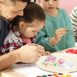 Whaline 18 Inch Wood Circles for Crafts 10Pcs Valentine Unfinished Round Wooden Discs Farmhouse Rustic Wood Sign Door Hanger 3mm Thick Natural Blank Whaline