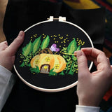 ERKOON 5 Sets Embroidery Kit for Beginners, Art Craft Handy Sewing Set Mushroom Cross Stitch Starter Kits, DIY Embroidery Kits with Patterns and ERKOON