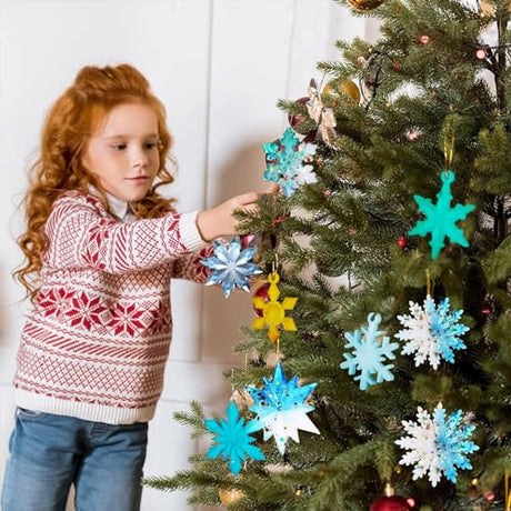 Christmas Resin Molds 8Pcs 3D Ice Crystal Snowflake Silicone Epoxy Resin Mold Soap Keychain Jewelry Casting Silicone Mold for Christmas Tree Home OMDBAGD