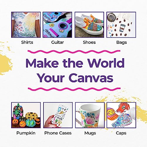 PINTAR Glitter Pens for Adults and Kids - Glitter Stylus Pens Fine Point - Fine Tip Paint Pens - Acrylic Glitter Markers - Acrylic Paint Pens for PINTAR